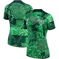 Women's Nike Green Nigeria National Team 2022/23 Home Breathe Stadium Replica Blank Jersey