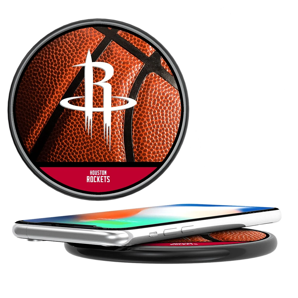 Houston Rockets Basketball Design 10-Watt Wireless Phone Charger