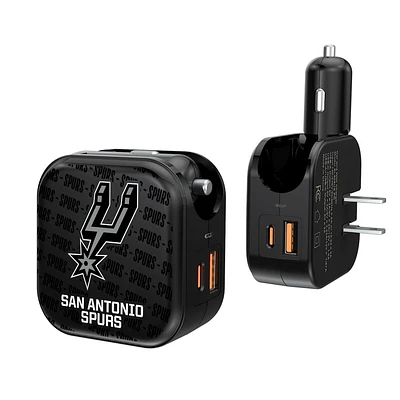 San Antonio Spurs Text Design USB Charger