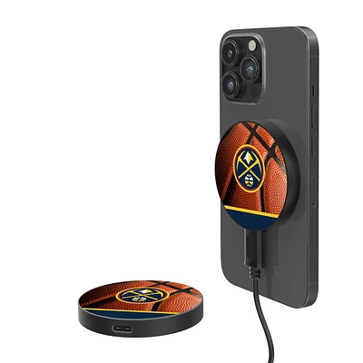 Denver Nuggets Basketball Design 10-Watt Wireless Magnetic Charger