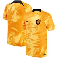 Youth Nike Orange Netherlands National Team 2022/23 Home Breathe Stadium Replica Blank Jersey