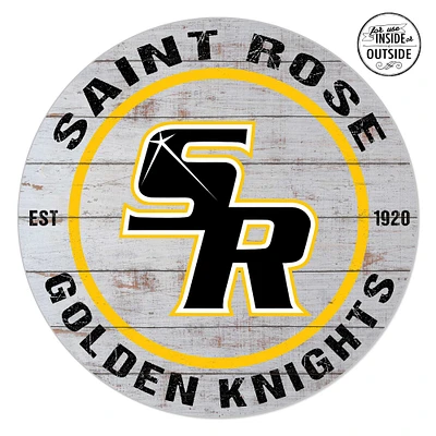 Saint Rose Golden Knights 20'' x 20'' Indoor/Outdoor Weathered Circle Sign