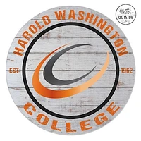 Harold Washington College Phoenix 20'' x 20'' Indoor/Outdoor Weathered Circle Sign