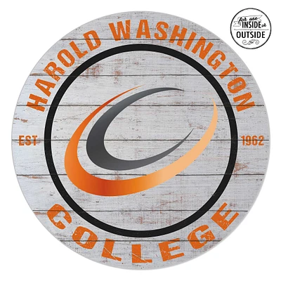 Harold Washington College Phoenix 20'' x 20'' Indoor/Outdoor Weathered Circle Sign