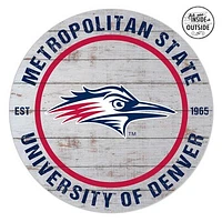 MSU Denver Roadrunners 20'' x 20'' Indoor/Outdoor Weathered Circle Sign