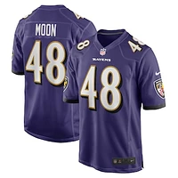 Men's Nike Jeremiah Moon Purple Baltimore Ravens Game Player Jersey