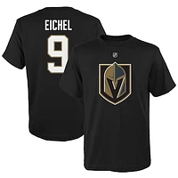 Youth Jack Eichel Black Vegas Golden Knights Player Name & Number T-Shirt