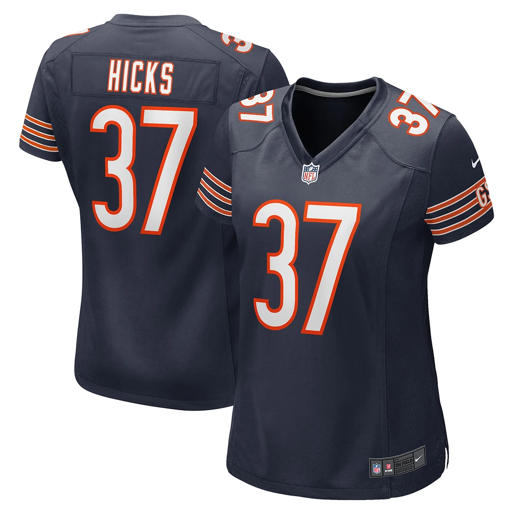 Women's Nike Elijah Hicks Navy Chicago Bears Game Player Jersey