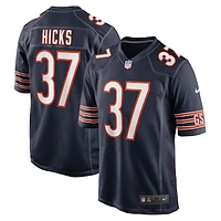 Men's Nike Elijah Hicks Navy Chicago Bears Game Player Jersey