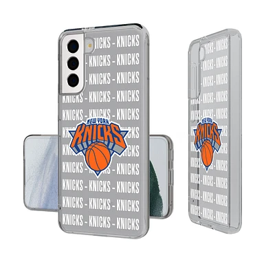 New York Knicks Text Backdrop Design Galaxy Clear Case