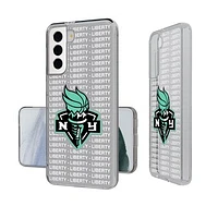 New York Liberty Text Backdrop Design Galaxy Clear Case