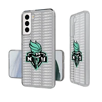 New York Liberty Text Backdrop Design Galaxy Clear Case