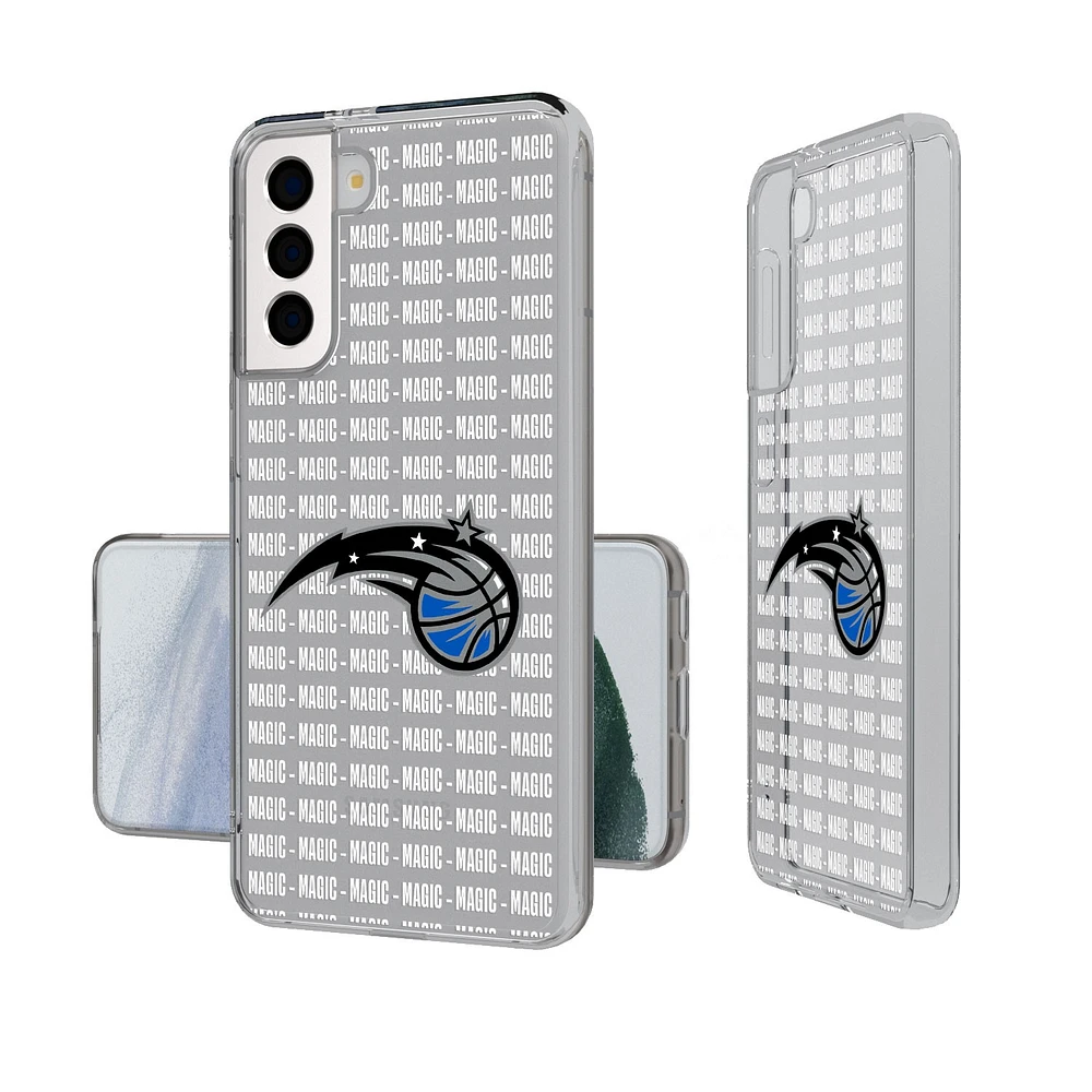 Orlando Magic Text Backdrop Design Galaxy Clear Case