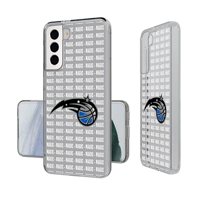Orlando Magic Text Backdrop Design Galaxy Clear Case