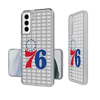 Philadelphia 76ers Text Backdrop Design Galaxy Clear Case