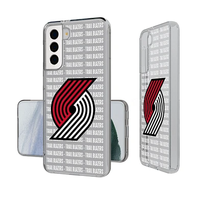 Portland Trail Blazers Text Backdrop Design Galaxy Clear Case
