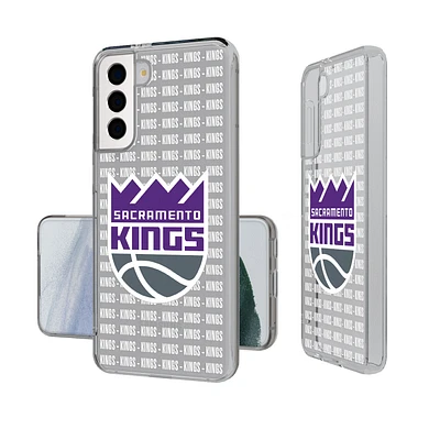 Sacramento Kings Text Backdrop Design Galaxy Clear Case