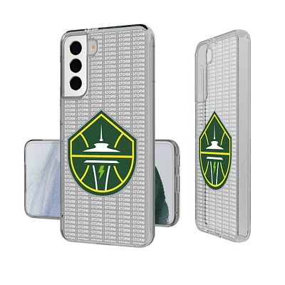 Seattle Storm Text Backdrop Design Galaxy Clear Case