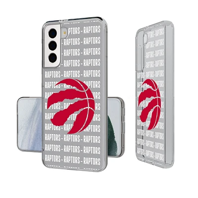 Toronto Raptors Text Backdrop Design Galaxy Clear Case