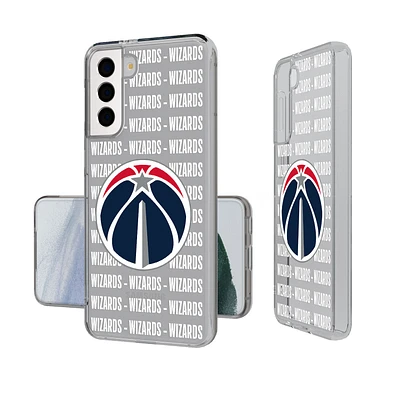 Washington Wizards Text Backdrop Design Galaxy Clear Case