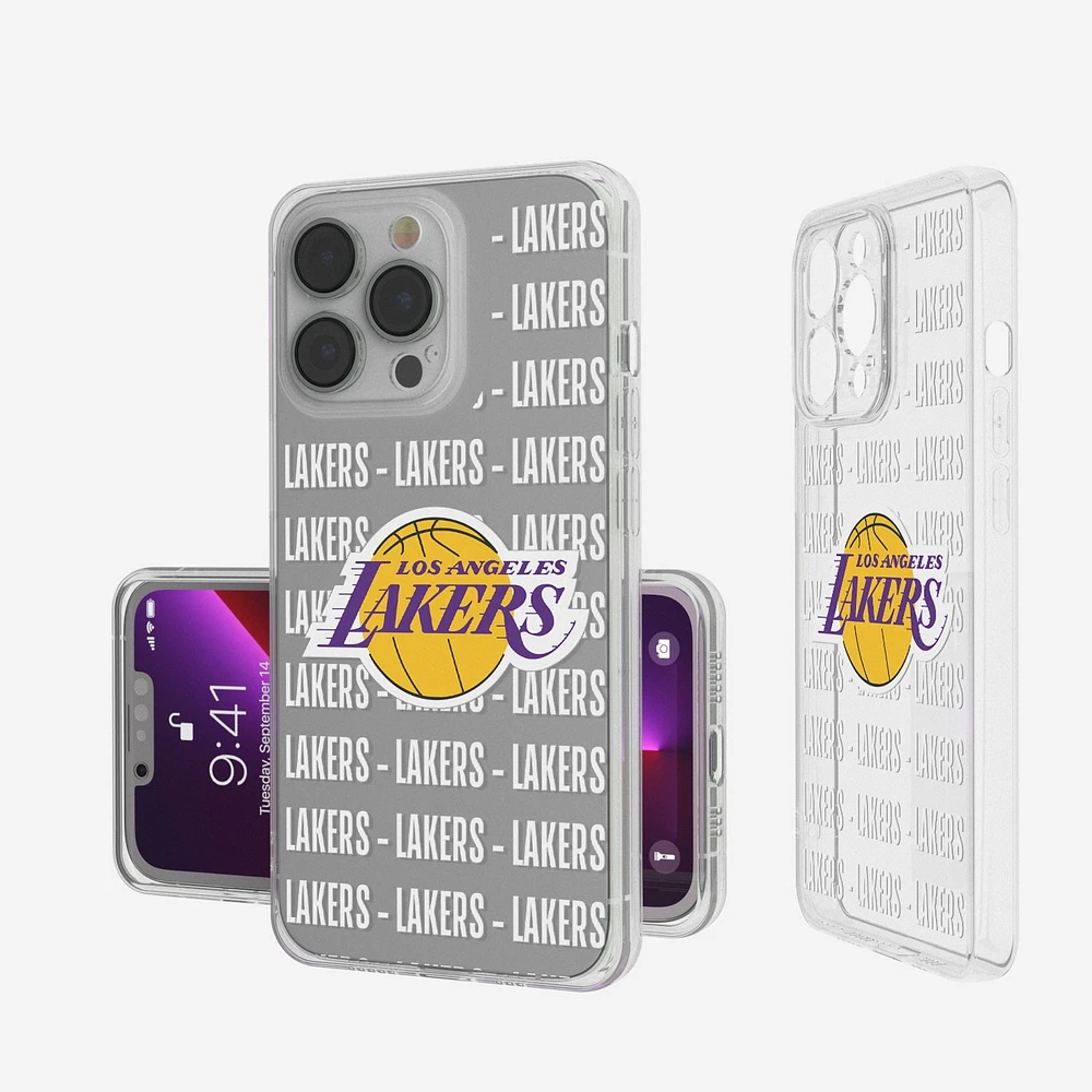 Los Angeles Lakers iPhone Clear Text Backdrop Design Case