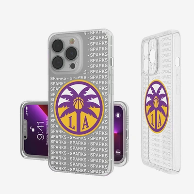 Los Angeles Sparks iPhone Clear Text Backdrop Design Case