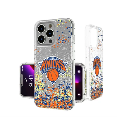 New York Knicks iPhone Glitter Case with Confetti Design