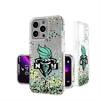 New York Liberty iPhone Glitter Case with Confetti Design