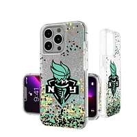 New York Liberty iPhone Glitter Case with Confetti Design