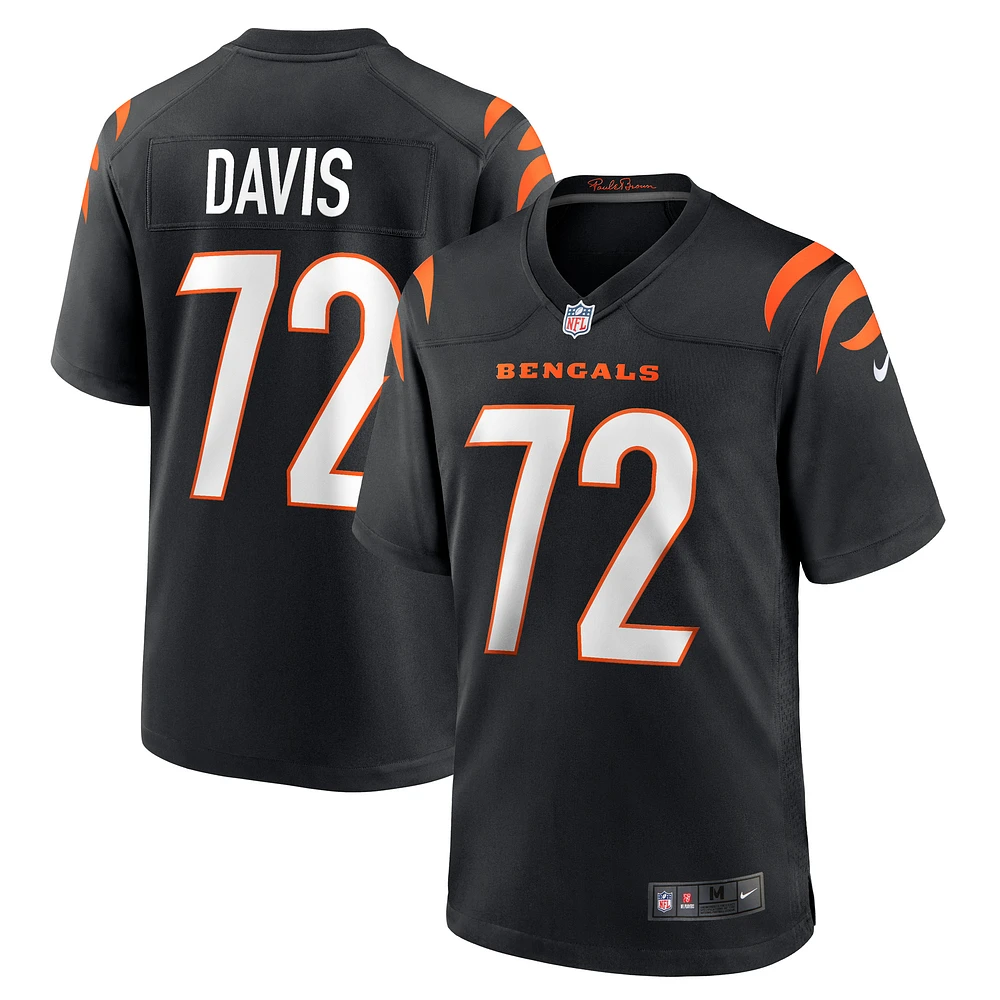 Men's Nike Domenique Davis Black Cincinnati Bengals Game Player Jersey