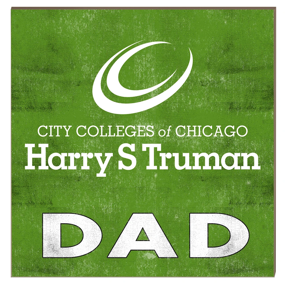 Harry S Truman College Falcons 10" x 10" Dad Plaque