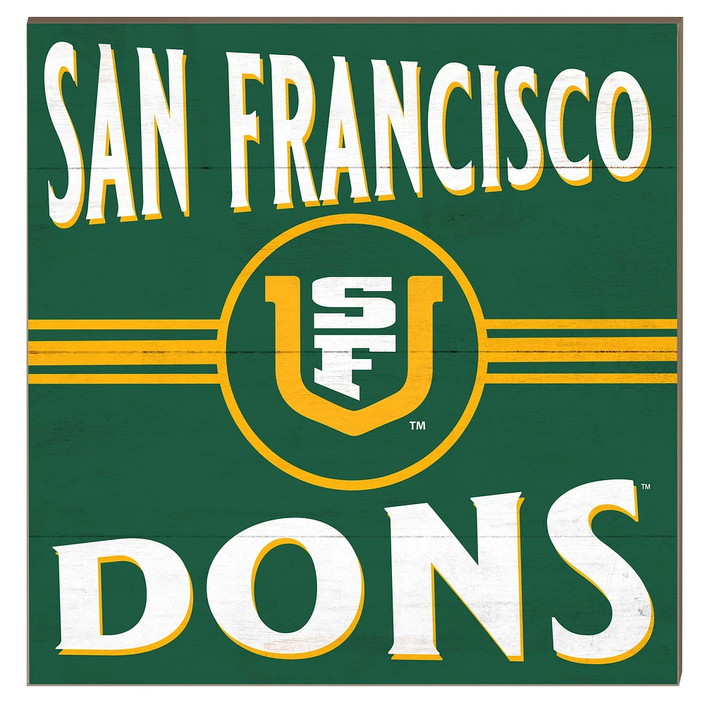 San Francisco Dons 10" x 10" Retro Team Sign