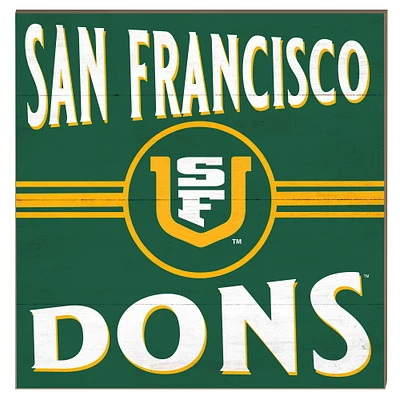 San Francisco Dons 10" x 10" Retro Team Sign
