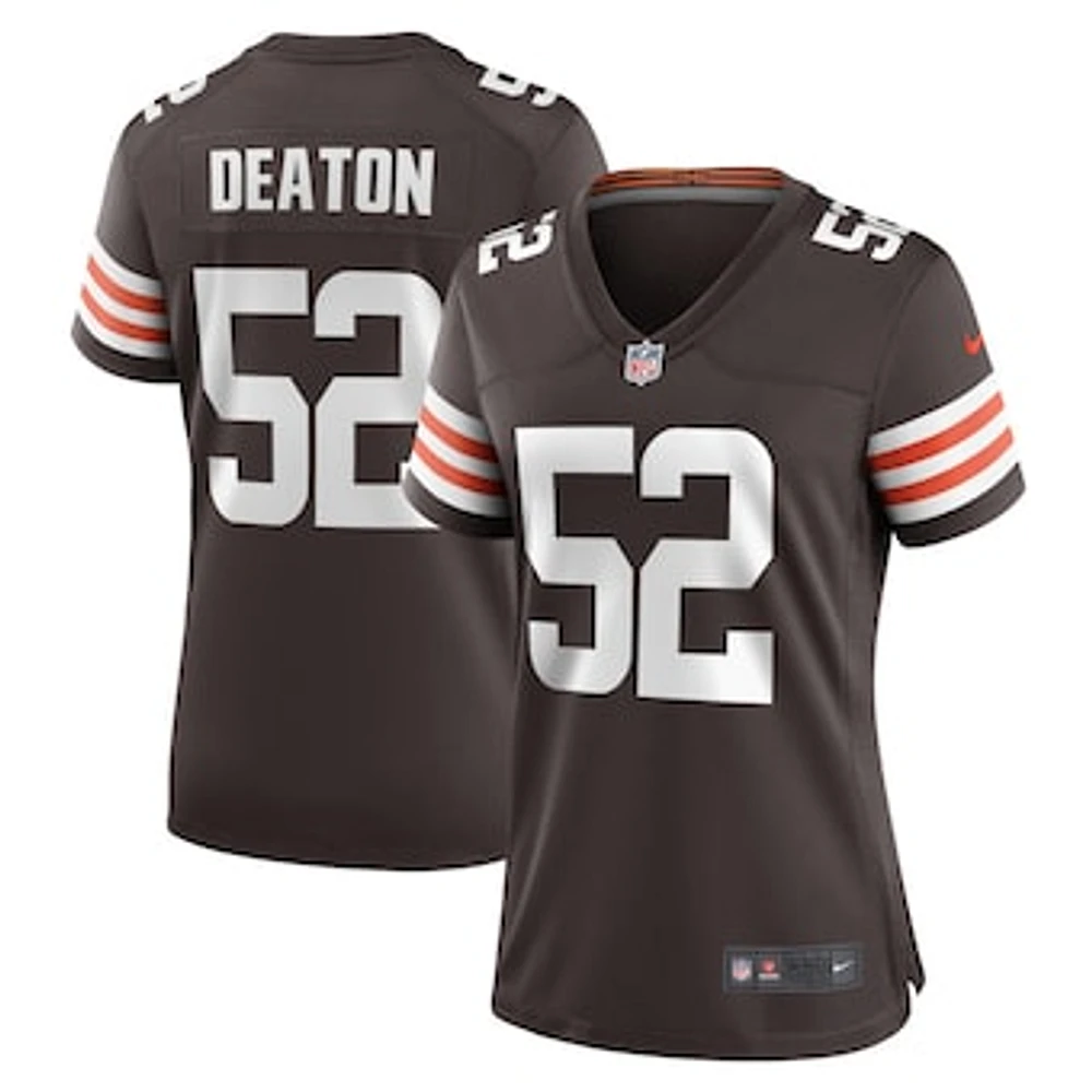 Women's Nike Dawson Deaton Brown Cleveland Browns Game Player Jersey