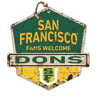 San Francisco Dons 20" x 20" Fans Welcome Badge Sign