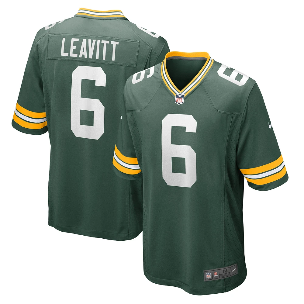 Men's Nike Dallin Leavitt Green Bay Packers Game Player Jersey