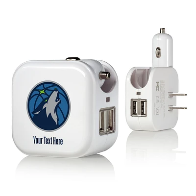 Minnesota Timberwolves Personalized 2-In-1 USB Charger