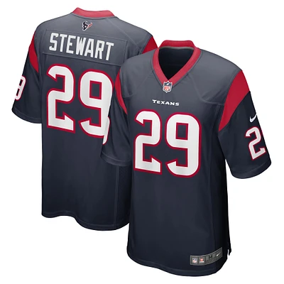 Men's Nike M.J. Stewart Navy Houston Texans Game Player Jersey