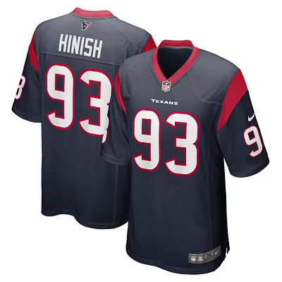 Men's Nike Kurt Hinish Navy Houston Texans Game Player Jersey