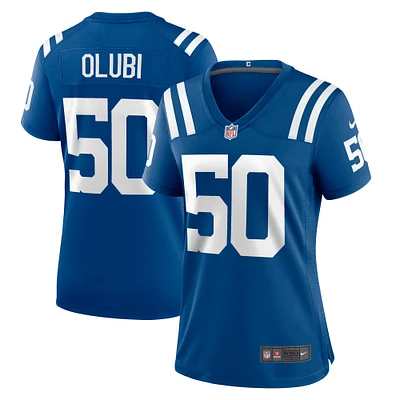 Women's Nike Segun Olubi Royal Indianapolis Colts Game Player Jersey