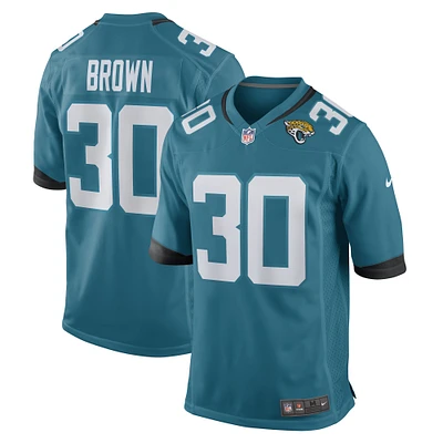 Men's Nike Montaric Brown Teal Jacksonville Jaguars Game Player Jersey