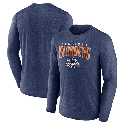 Men's Fanatics Heather Navy New York Islanders Special Edition 2.0 Scoring Chance Long Sleeve T-Shirt