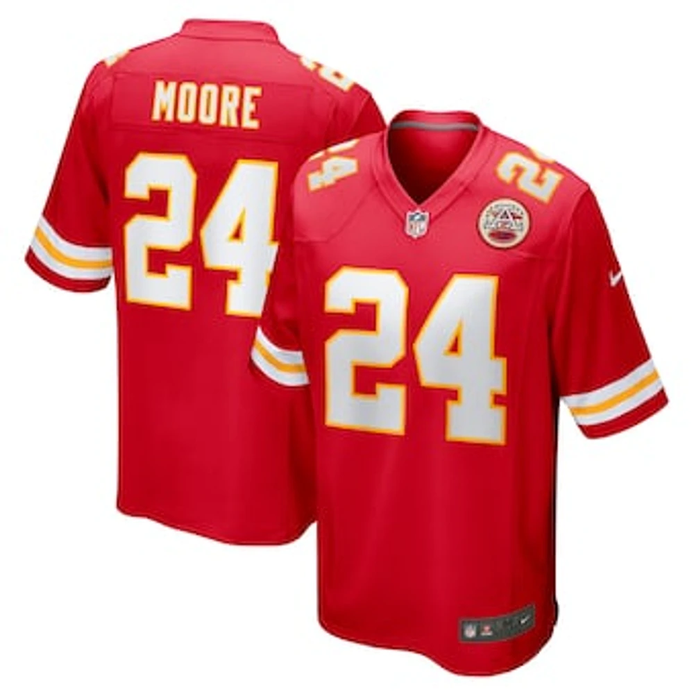 Men's Nike Skyy Moore Red Kansas City Chiefs Game Player Jersey