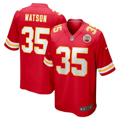 Men's Nike Jaylen Watson Red Kansas City Chiefs Game Player Jersey