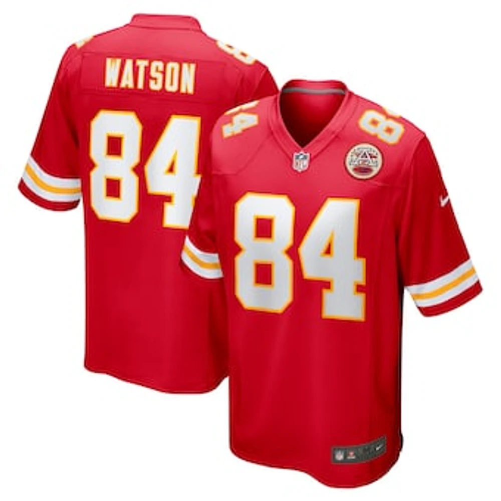 Men's Nike Justin Watson Red Kansas City Chiefs Game Player Jersey