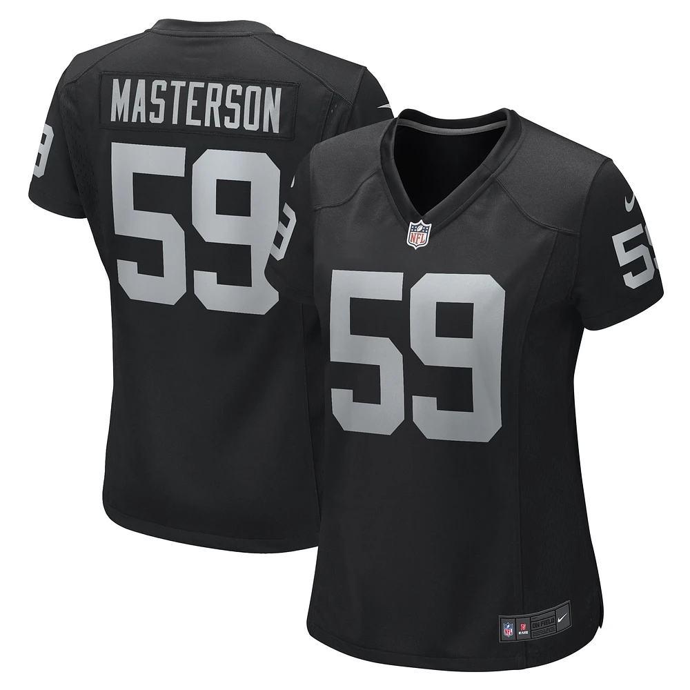 Women's Nike Luke Masterson Black Las Vegas Raiders Game Player Jersey