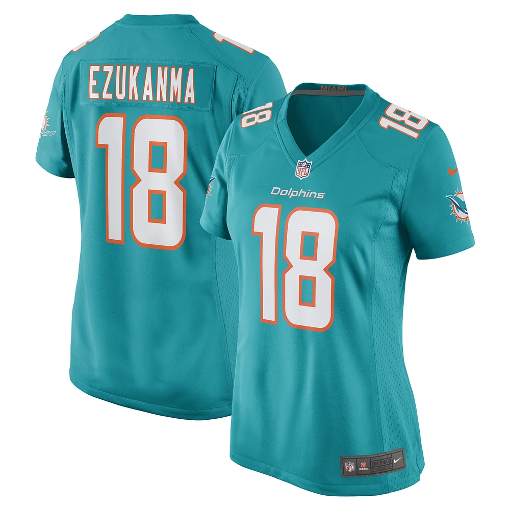 Women's Nike Erik Ezukanma Aqua Miami Dolphins Game Player Jersey