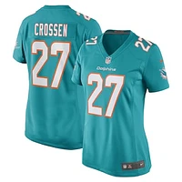 Women's Nike Keion Crossen Aqua Miami Dolphins Game Player Jersey