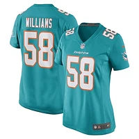 Women's Nike Connor Williams Aqua Miami Dolphins Game Player Jersey