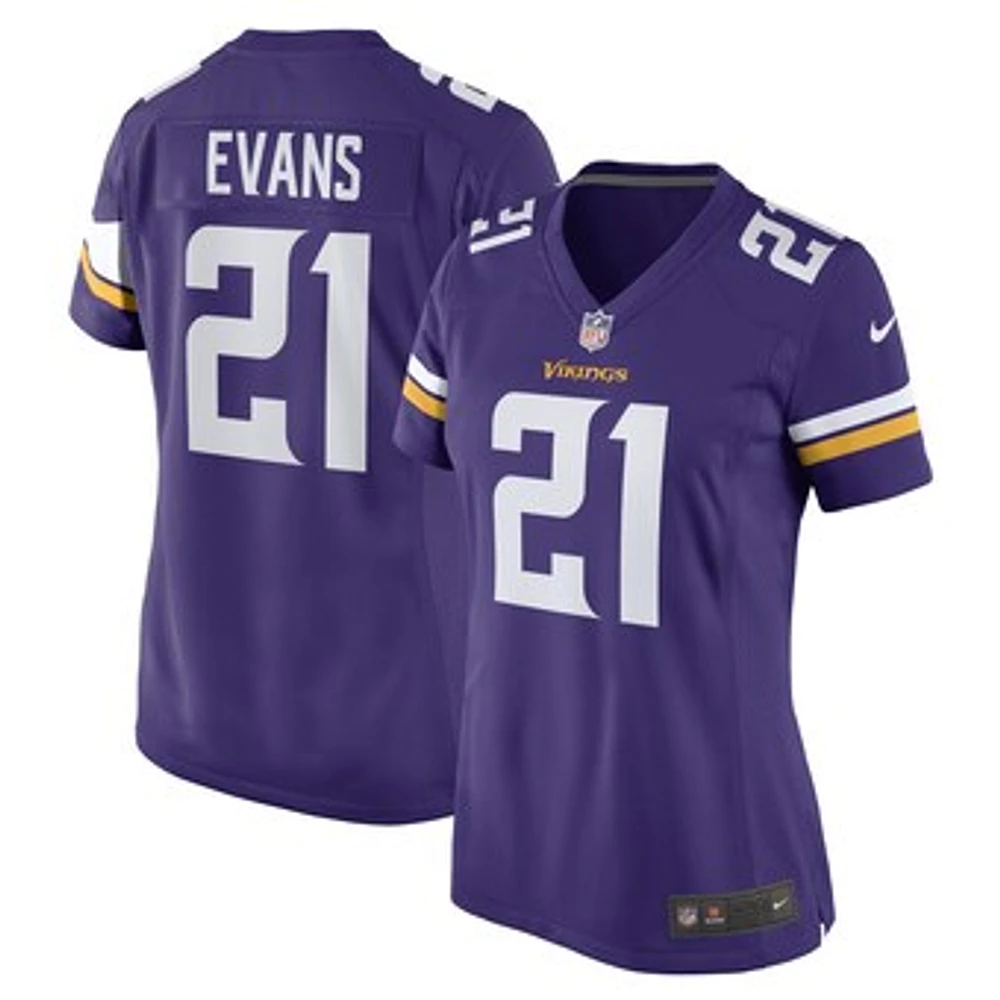 Women's Nike Akayleb Evans Purple Minnesota Vikings Game Player Jersey